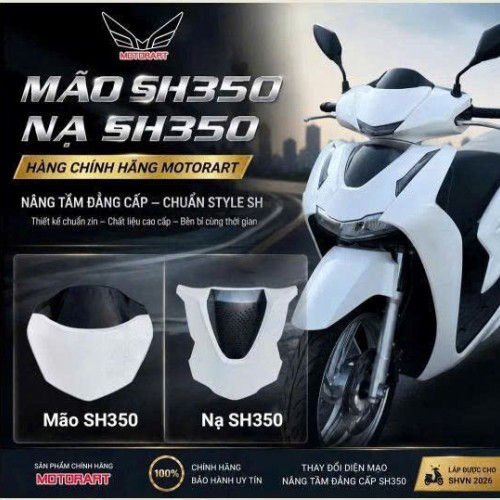 ỐP ĐẦU MOTORART MẪU SH350i CHO SHVN 125/160 2026