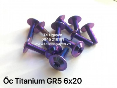 Ốc Titanium GR5 6x20