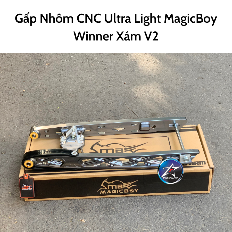 Gấp Nhôm CNC Ultra Light MagicBoy Winner Xám V2(2)